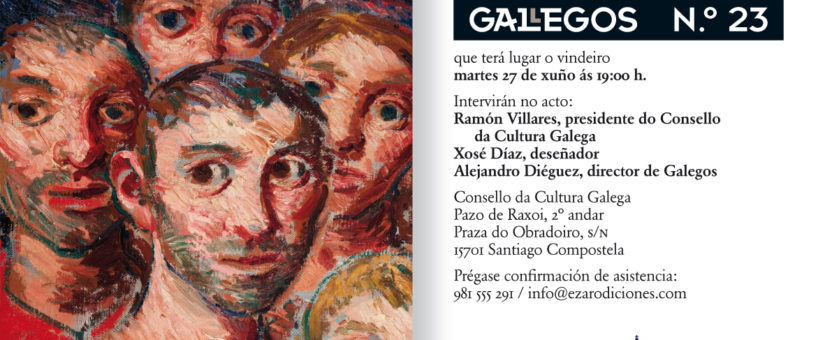 Ézaro Ediciones presenta a revista GALEGOS nº 23, o martes 27 de xuño, no Consello da Cultura Galega