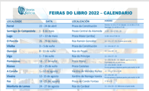 calendario feiras do libro de galicia 22